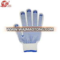 cotton china pvc dots wholesale anti-slip gloves work