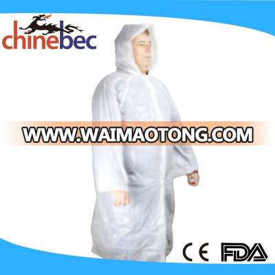 China New Design Waterproof Reusable Disposable Vinyl Raincoat/Rain Poncho with Sleeves