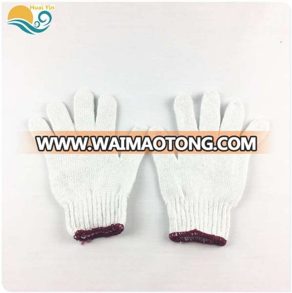 Wholesale white cotton working gloves Knitted Protective Hand Safety Gloves